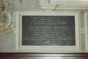Inscrizione a ricordo dell'esecuzione dello Stabat Mater di Rossini, nell'aula dell'Archiginnasio